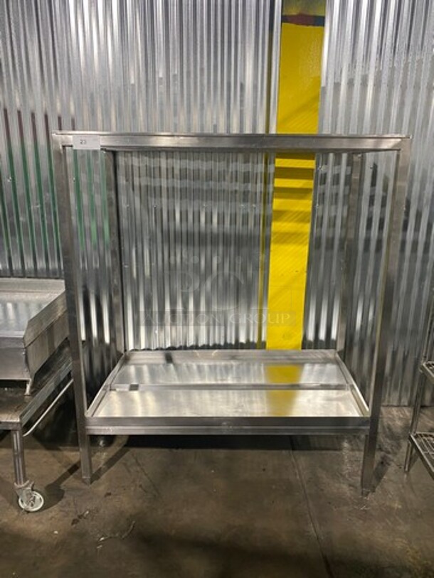 WOW! All Stainless Steel Commercial CUSTOM MADE Keg Rack! On Legs! - Image 1 of 8