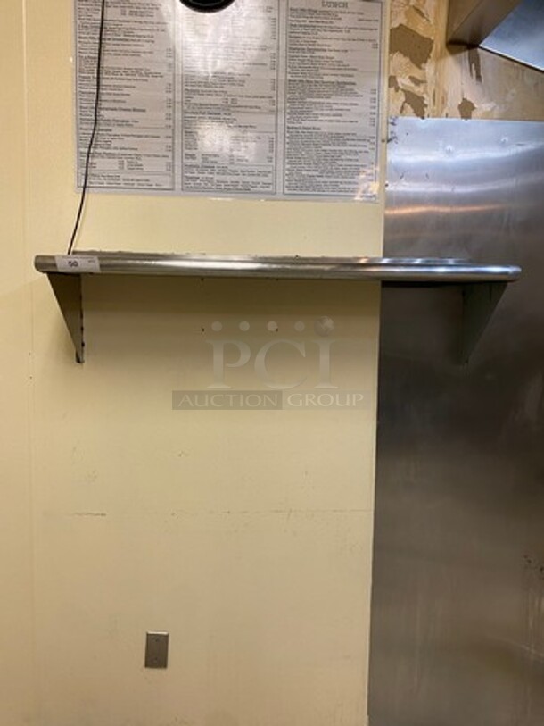 Commercial Solid Stainless Steel Wall Mount Shelf! - Image 1 of 5