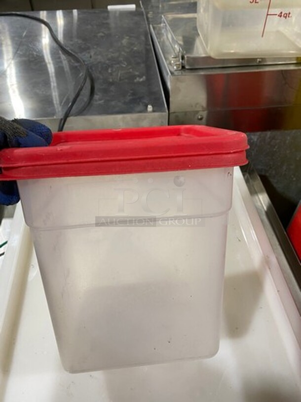 Clear Poly 7.5QT Food Container! - Image 2 of 4