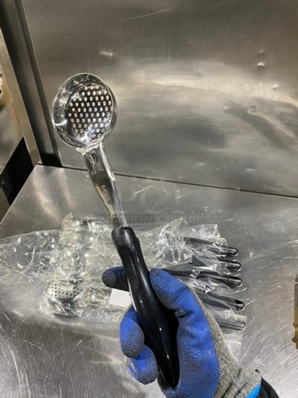 NEW! Perforated Serving Spoons! Stainless Steel With Cool Touch Handle! 6x Your Bid! - Image 2 of 6