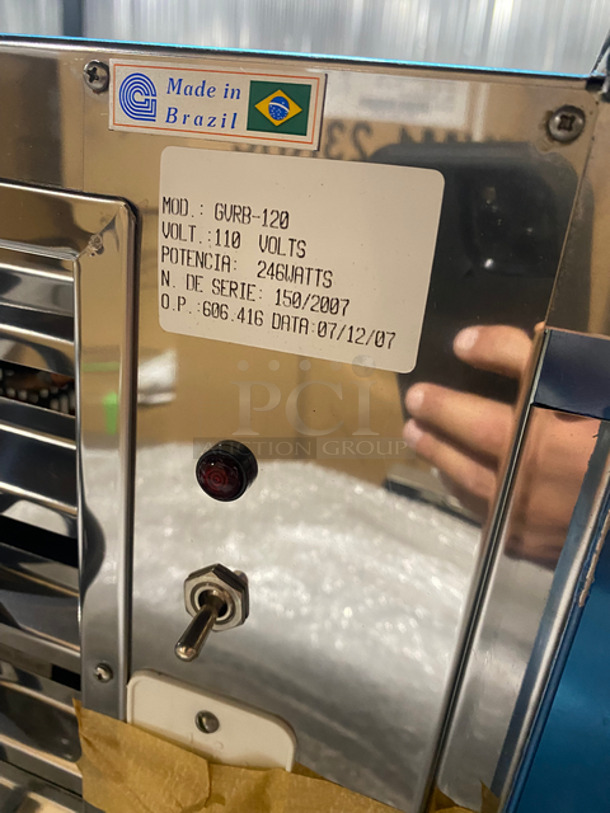 AWESOME! MUST HAVE! BRAND NEW! IN THE BOX! Diamond Commercial Countertop Refrigerated Sushi Display Case Merchandiser! With Curved Glass! Stainless Steel Body! On Small Legs! Model: GVRB120 - Image 8 of 9