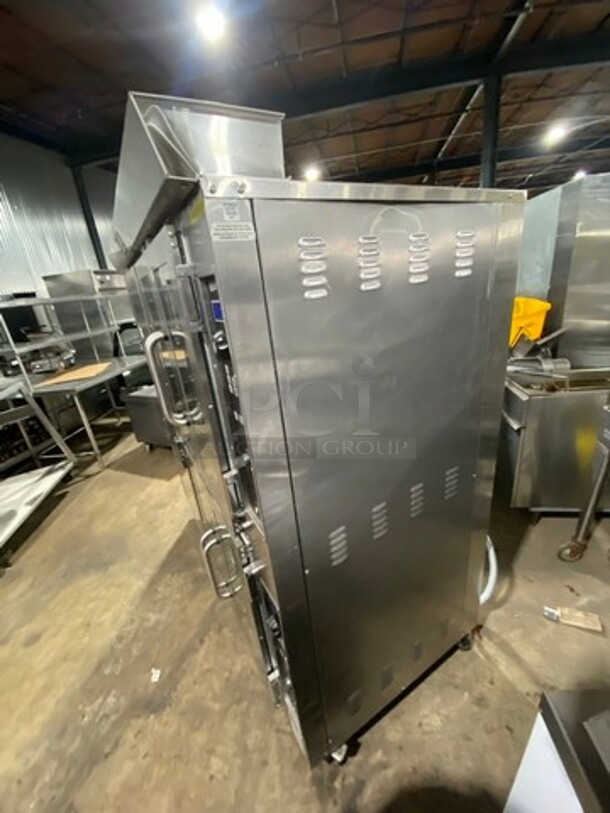 AMAZING! BEAUTIFUL!  Doyon Commercial Electric Powered Baking Oven And Proofer Oven Combo! With Steam Injection! With View Through Doors! With Metal Oven Racks! All Stainless Steel! On Casters! WORKING WHEN REMOVED! Model: JAOP12SL SN: 588350001212 208V 60HZ 3 Phase - Image 2 of 11