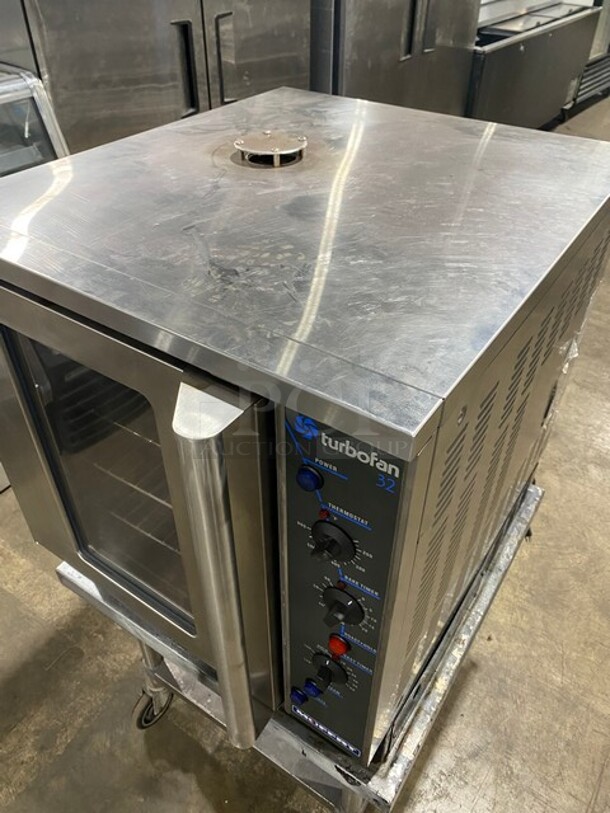 Moffat Turbofan Single Deck! Natural Gas Convection Oven with Steam Injection! 120V! 60HZ! 1Phase! Model G32Ms Serial 401701! On Stand With casters!  - Image 9 of 11