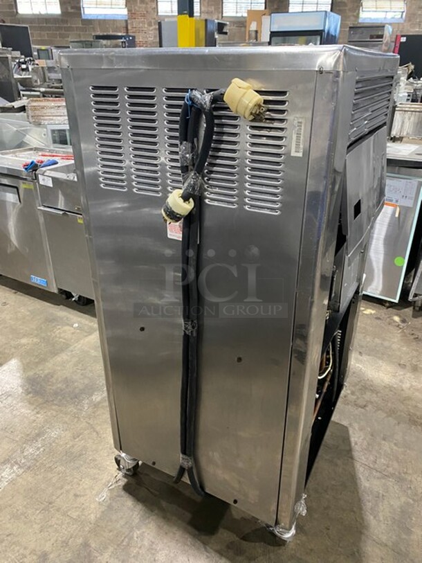 Taylor Commercial Floor Style Dual Soft Serve/Milk Shake Combination Machine! With Milkshake Attachment! All Stainless Steel! On Casters! 208/230V 3 Phase! Model: 632-33 SN: H0117437! - Image 3 of 10