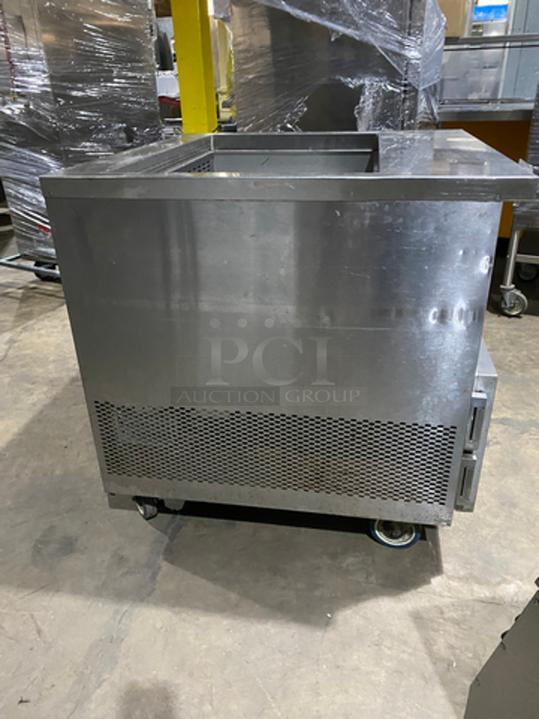 Commercial Refrigerated Sandwich Prep Table! All Stainless Steel! On Casters! - Image 3 of 9
