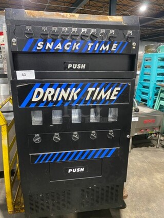 Snack Attack Commercial Snack And Drink Combo Vending Machine! Model: VM150 SN: V150A1801, Model: VM250 SN: V250A0874