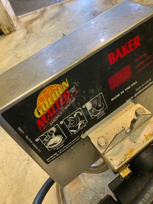 Golden Malted Commercial Countertop Rotating Waffle Maker! WORKING WHEN REMOVED! - Image 5 of 8