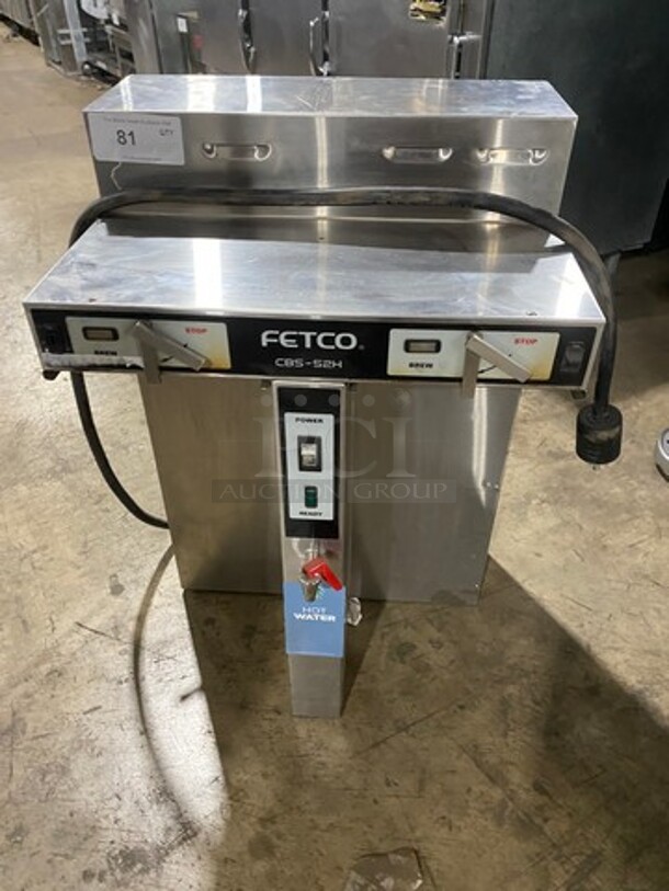 Fetco Commercial Countertop Dual Side Coffee Brewer! All Stainless Steel! Model: CBS52H15 SN: 11353502A 120/208/240V 3 Phase - Image 1 of 9