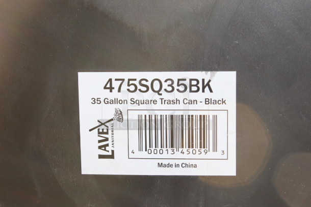 BRAND NEW SCRATCH & DENT! Lavex 475SQ35BK 35 Gallon Black Square Trash Can. 2x Your Bid - Image 6 of 6