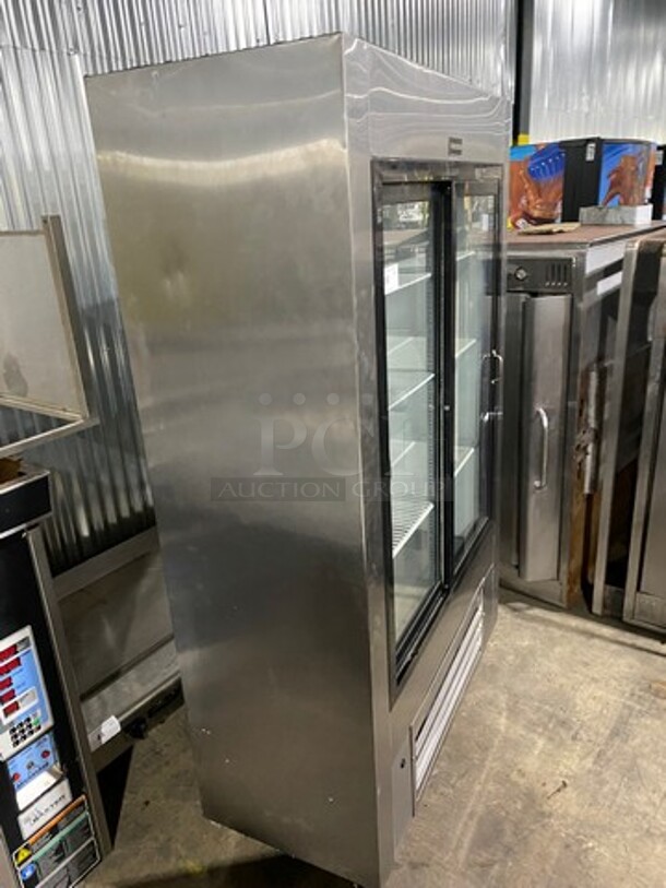 2012 Cool Tech Commercial 2 Door Reach In Cooler Merchandiser! With View Through Doors! With Poly Coated Racks! All Stainless Steel! On Casters! Model: CUSTOM48SG SN: 114542 120V - Image 2 of 8