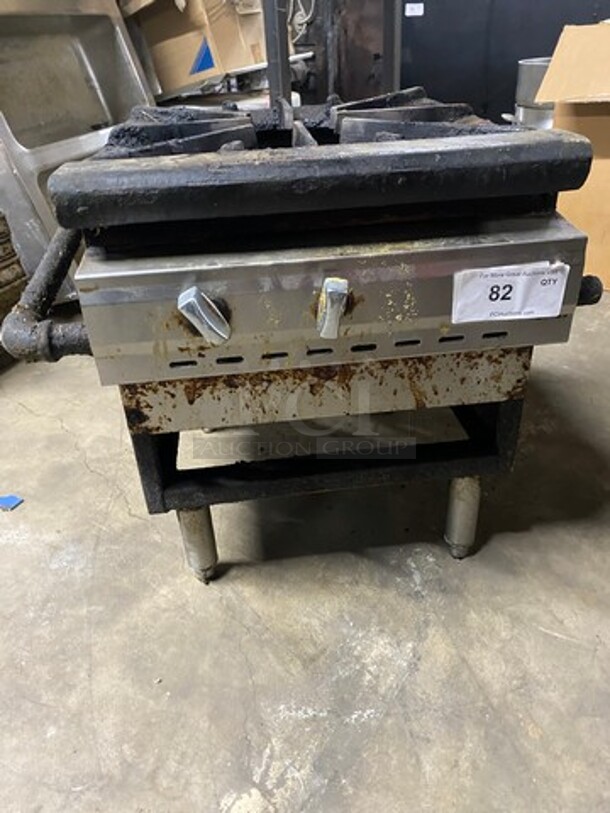 Commercial Countertop Gas Powered Single Burner Stock Pot Range! On Small Legs! - Image 1 of 8