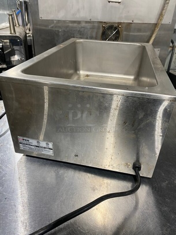 Winco Commercial Countertop Single Well Food Warmer! All Stainless Steel! MODEL FWS500 SN:FWS50010024142 120V  - Image 3 of 7