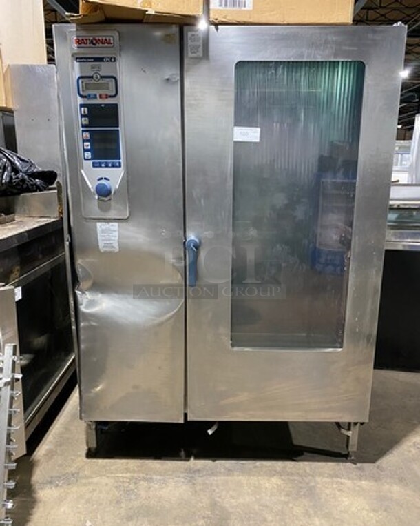 BEAUTIFUL! Rational Commercial Natural Gas Powered Combi Convection Oven! With View Through Door! With Digital Touch Controls! All Stainless Steel! On Legs! - Image 1 of 11