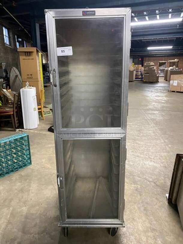 Lockwood Commercial Enclosed Pan Transport Rack! With 2 Half View Through Doors! All Stainless Steel! On Casters! Model: CA72RR18R