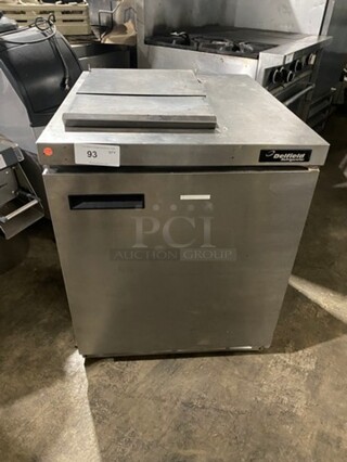 Delfield Commercial Single Door Lowboy/Worktop Cooler! All Stainless Steel!