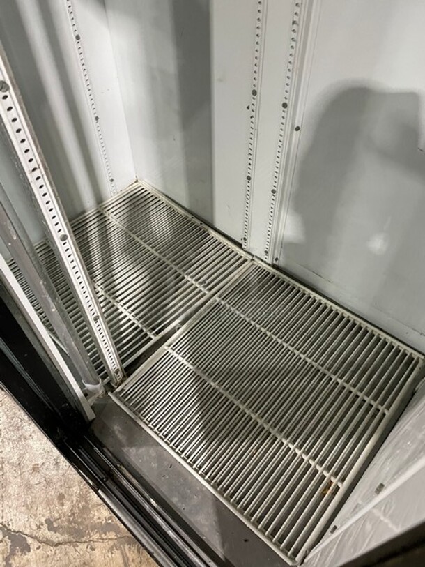 True Commercial Double Glass Sliding Door Reach In Refrigerator Merchandiser! With Poly Coated Racks! 115V 1 Phase! Model: GDM-37 PE57222 SN: 1-2316239! - Image 5 of 8