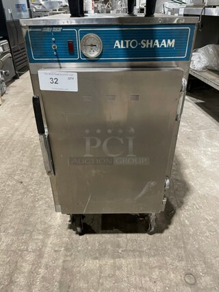 Alto-Shaam Commercial Food Warmer/Heated Holding Cabinet! All Stainless Steel! With Built In Pan Racks! On Legs! 125V! Model: 500-S SN: 60519-0798!