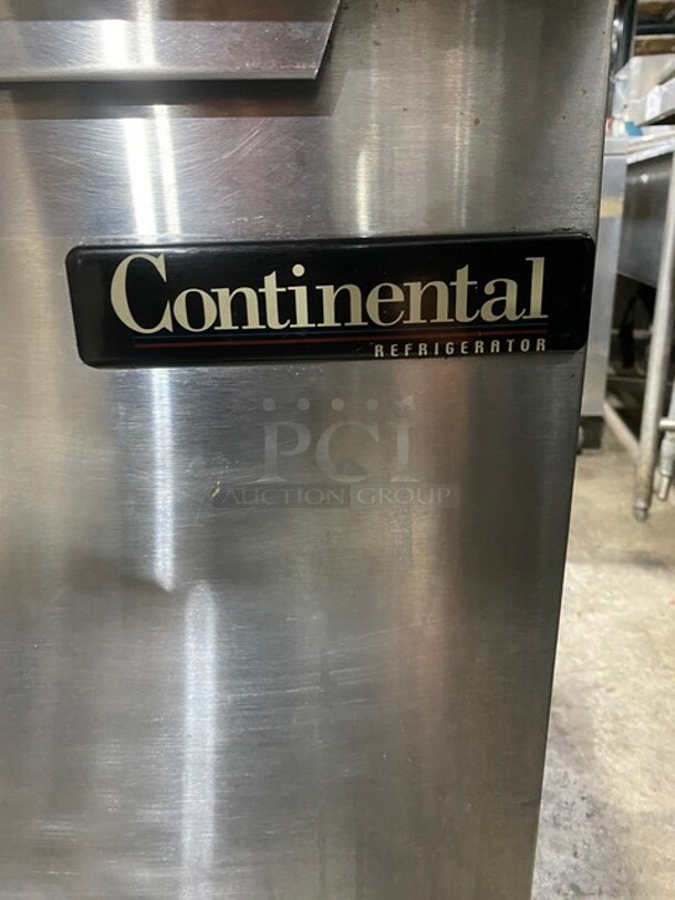 Continental All Stainless Steel Sandwich Prep/Bain Marie Table! With Poly Cutting Board! On Casters! - Image 9 of 10