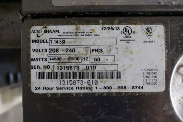 Alto-Shaam 7.14 ESI Combi-Therm Double Stack On Casters 208-240v 3ph 14500-19000 60hz - Image 6 of 7