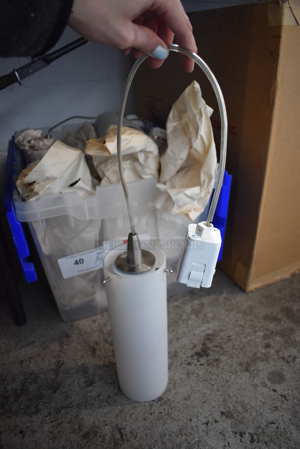 14 White Ceiling Mount Light Fixtures. 3.5x3.5x10.5. 14 Times Your Bid! - Image 5 of 6