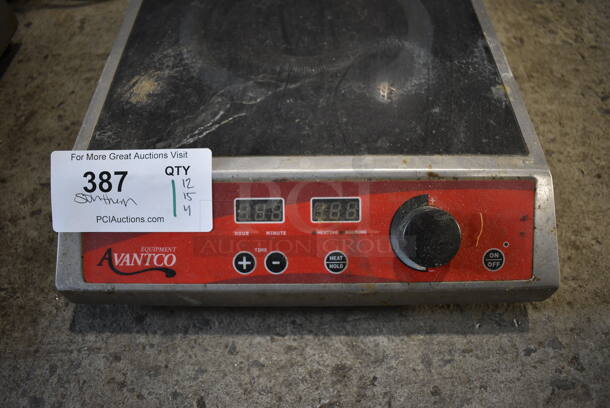2018 Avantco IC 1800 Stainless Steel Commercial Countertop Electric Powered Single Burner Induction Range. 120 Volts, 1 Phase. 12x15x4 - Image 2 of 5