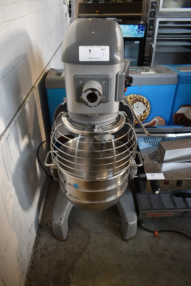 Hobart Legacy HL300 Metal Commercial Floor Style 30 Quart Planetary Dough Mixer w/ Stainless Steel Mixing Bowl and Bowl Guard. 100-120 Volts, 1 Phase. Tested and Working! - Image 2 of 9