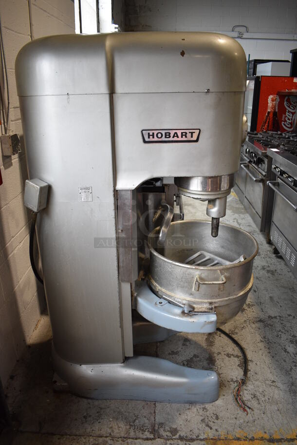 Hobart Model M 802 Metal Commercial Floor Style 80 Quart Planetary Dough Mixer w/ Metal Mixing Bowl, Paddle and Dough Hook Attachments. 230 Volts, 3 Phase. 28x41x65 - Image 5 of 8
