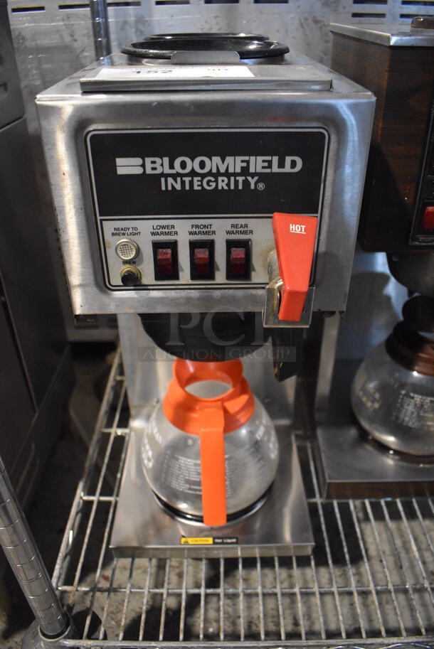 Bloomfield Stainless Steel Commercial 3 Burner Coffee Machine w/ Hot Water Dispenser, Poly Brew Basket and Coffee Pot. 8x20.5x19 - Image 4 of 6