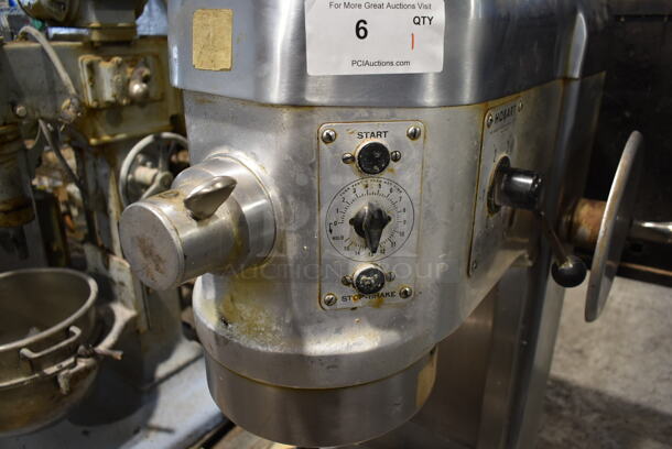Hobart H-600-DT Metal Commercial Floor Style 60 Quart Planetary Dough Mixer w/ Stainless Steel Mixing Bowl and Whisk Attachment. 208 Volts, 3 Phase.  - Image 5 of 9