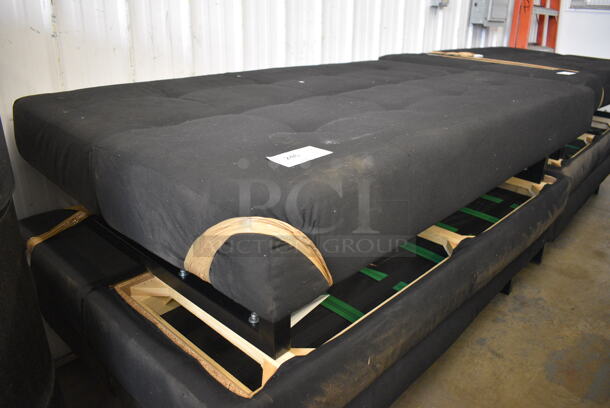 3 Black Futons. 67x39x15. 3 Times Your Bid! - Image 2 of 3