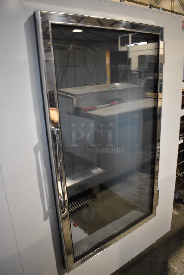 BRAND NEW SCRATCH AND DENT! 2022 Leer L100UAGP Metal Commercial Bagged Ice Freezer Merchandiser. Front Glass on Left Side Is Missing. 115 Volts, 1 Phase. 94x39x78. Tested and Working! - Image 11 of 12