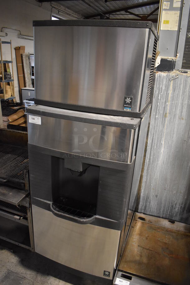 Manitowoc QD0452A Stainless Steel Commercial Ice Machine Head on Manitowoc QPA310 Stainless Steel Commercial Ice Bin Hotel Dispenser. 115 Volts, 1 Phase. 30x29x82 - Image 2 of 7