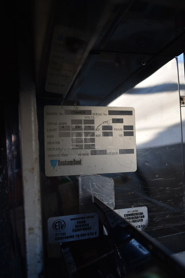 CustomCool CGB48DR Stainless Steel Commercial Floor Style Deli Display Case Merchandiser. Tested and Powers On But Does Not Get Cold - Image 8 of 8