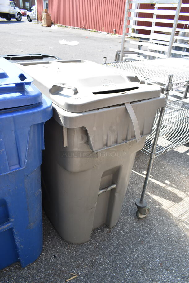3 Poly Outdoor Trash Cans. 23x33x45, 24x34x36. 3 Times Your Bid! - Image 2 of 12