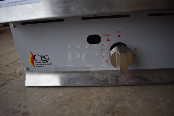LIKE NEW! CPG 351GTCPG72NL Stainless Steel Commercial Countertop Natural Gas Powered Flat Top Griddle w/ Thermostatic Controls. 180,000 BTU. 72x30x16 - Image 9 of 11