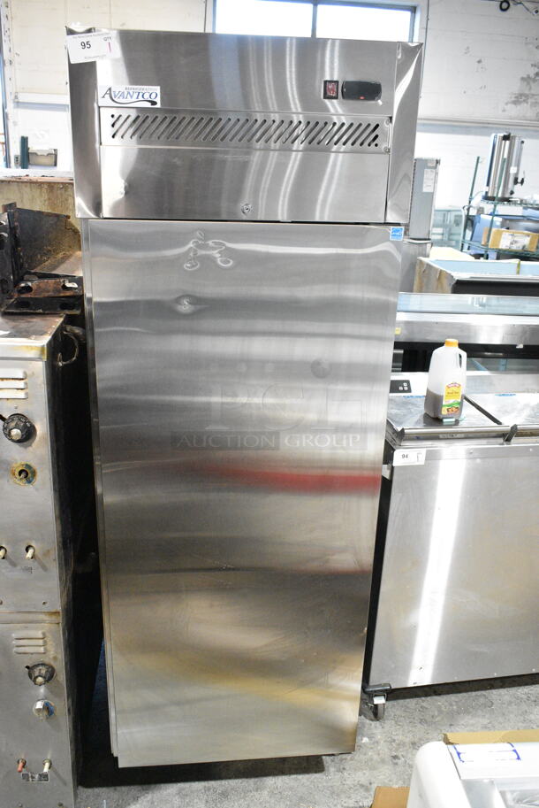 BRAND NEW SCRATCH AND DENT! 2023 Avantco 178Z1RHC Stainless Steel Commercial Single Door Reach In Cooler. 115 Volts, 1 Phase. Tested and Working! - Image 2 of 8