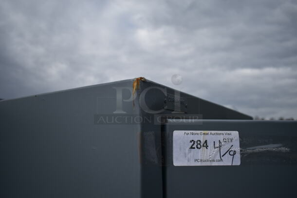 BRAND NEW SCRATCH AND DENT! Durham 70426024S95 16 Gauge 36" x 18" x 72" 4-Shelf Steel Storage Cabinet.  - Image 6 of 7