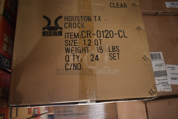 2 Boxes of 24 BRAND NEW IN BOX! GET CR-0120-CL Clear Poly 1 -1/5 Quart Salad Crock w/ Lid. 2 Times Your Bid! - Image 3 of 3