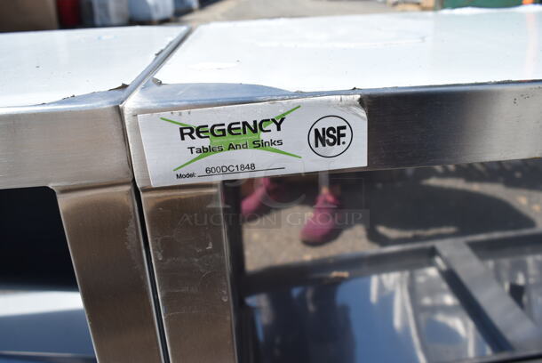 BRAND NEW SCRATCH AND DENT! Regency 600DC1848 18" x 48" 18 Gauge Type 304 Stainless Steel Dish Cabinet with Adjustable Midshelf - Image 3 of 3
