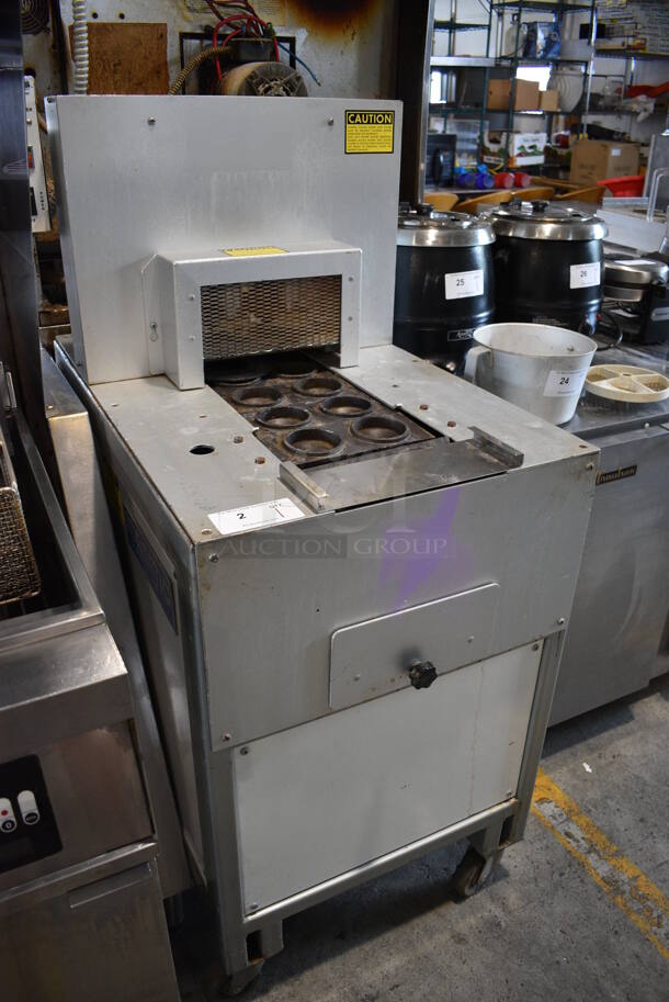 Adamatic Stainless Steel Commercial Floor Style Dough Divider Moulder on Commercial Casters. 115 Volts, 1 Phase. 24x37x54. Cannot Test - Unit Trips Breaker - Image 2 of 6