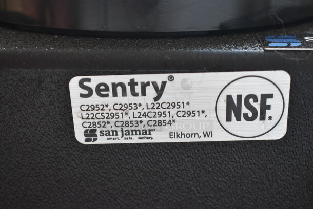 BRAND NEW SCRATCH AND DENT! San Jamar Sentry Black Poly Countertop Cup Dispenser.  - Image 6 of 6