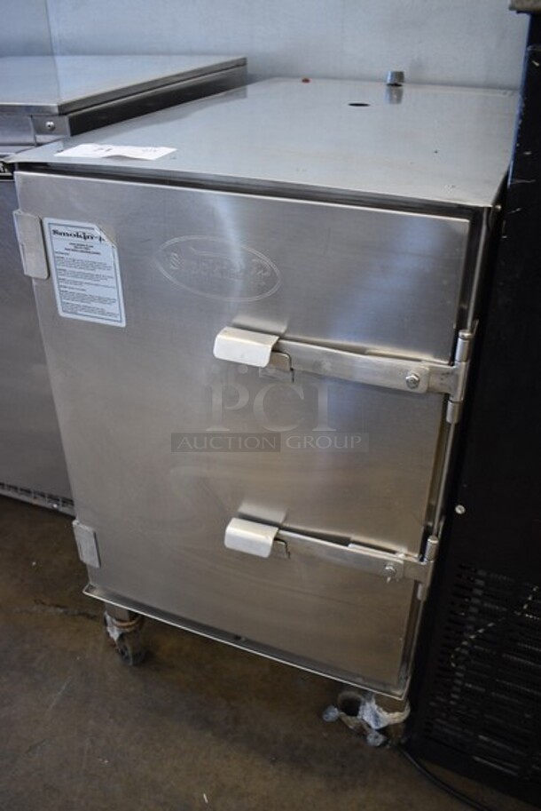 2013 Smokin It Model #3 Stainless Steel Commercial Electric Powered Smoker on Commercial Casters. 120 Volts, 1 Phase. 17x28x30. Tested and Working! - Image 3 of 5