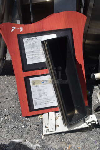 ALL ONE MONEY! Lot of Signs and Stainless Including Stainless Steel Shelf