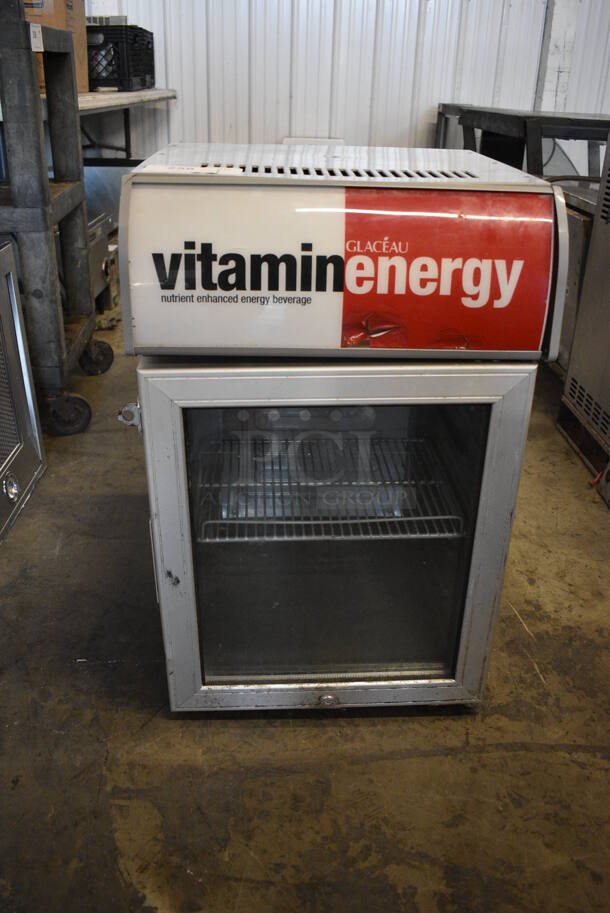 Model CTB200 Metal Commercial Mini Cooler Merchandiser. 115 Volts, 1 Phase. 17.5x16x28. Tested and Working!