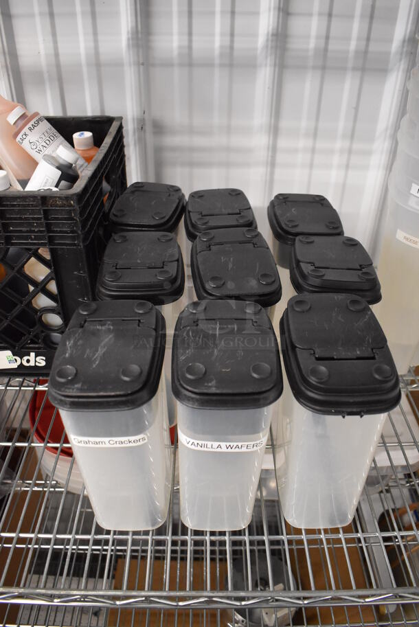 ALL ONE MONEY! Tier Lot of Various Items Including Clear Poly Bins and Syrups - Image 8 of 12