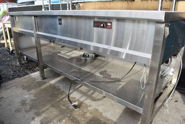 Stainless Steel Commercial Warming Counter w/ Shelf and Sneeze Guard Panel. 95x34x50 - Image 5 of 6