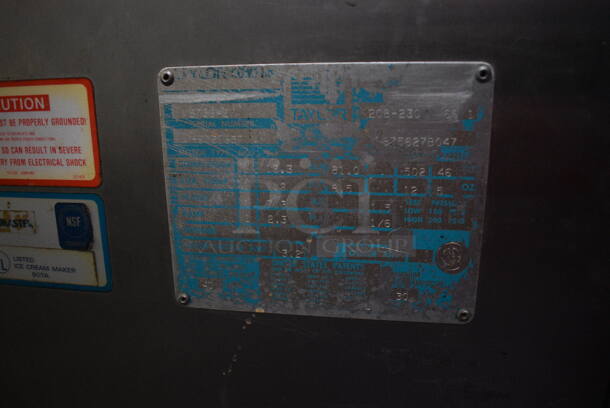 Taylor 8756-27 Stainless Steel Commercial Floor Style Water Cooled 2 Flavor w/ Twist Soft Serve Ice Cream Machine on Commercial Casters. 208/230 Volts, 1 Phase. 26x36x72 - Image 7 of 9