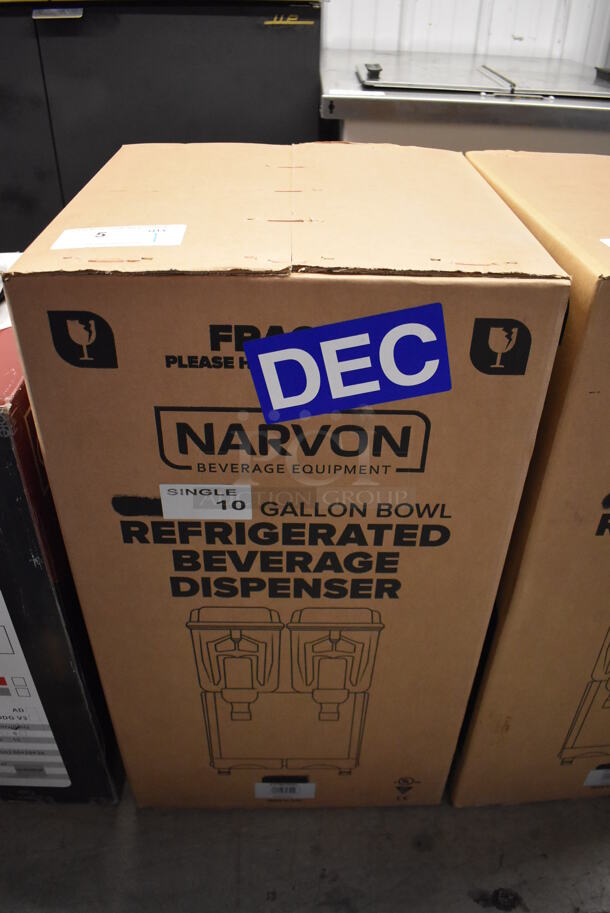 BRAND NEW IN BOX! Narvon MEGA 140S 378D10G1 Stainless Steel Commercial Single 10 Gallon Bowl Refrigerated Beverage Dispenser. 120 Volts, 1 Phase. Tested and Working! - Image 2 of 3