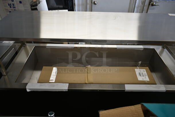 BRAND NEW! Vollrath R39716 60" Black Affordable Portable Refrigerated Cold Food Station with Cafeteria Breath Guard. 120 Volts, 1 Phase. Tested and Working! - Image 8 of 9