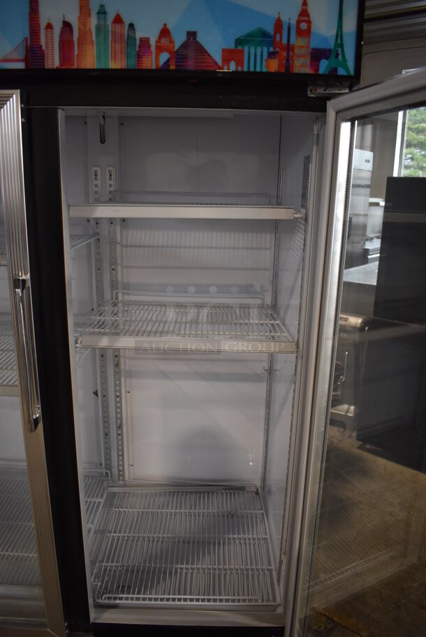 Dukers DSM-41R Metal Commercial 2 Door Reach In Cooler Merchandiser w/ Poly Coated Racks on Commercial Casters. 115 Volts, 1 Phase. Tested and Working! - Image 5 of 10